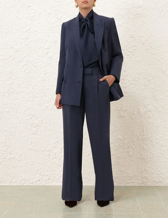 Women Zimmermann Clothing Eden Straight Leg Pant Marine