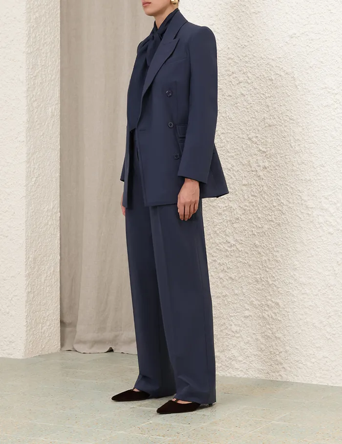 Women Zimmermann Clothing Eden Straight Leg Pant Marine