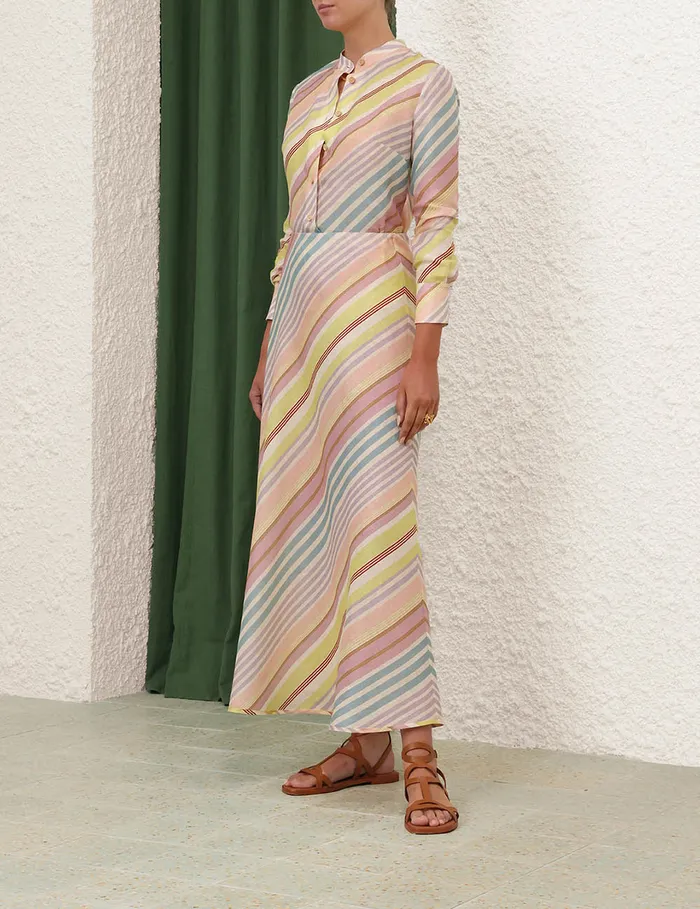 Women Zimmermann Clothing Halliday Slim Shirt Multi Stripe