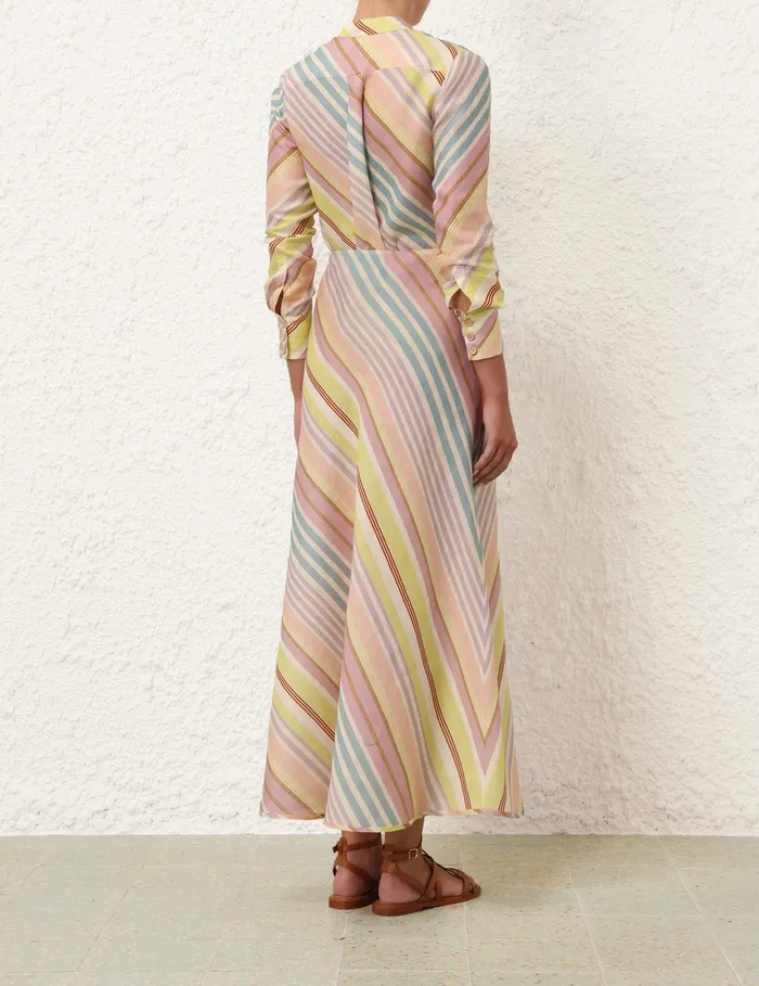 Women Zimmermann Clothing Halliday Slim Shirt Multi Stripe