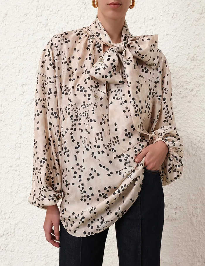 Women Zimmermann Clothing Illustration Billow Blouse Dalmatian Dot
