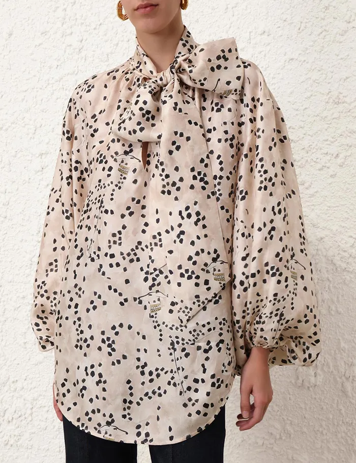 Women Zimmermann Clothing Illustration Billow Blouse Dalmatian Dot