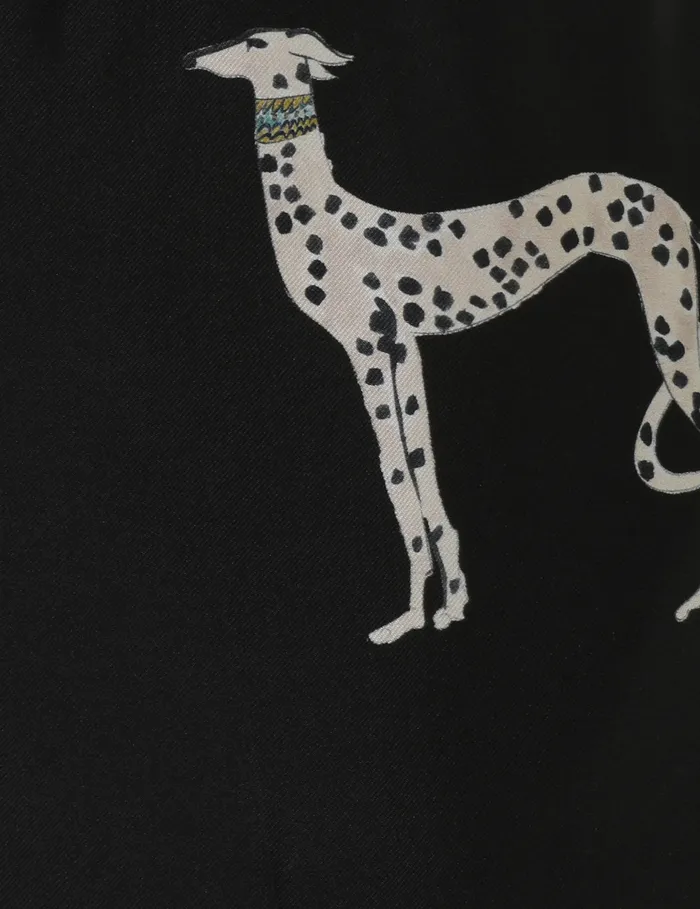 Women Zimmermann Clothing Illustration Kick Flare Pant Black Dalmatian