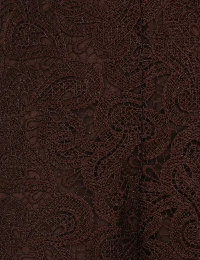 Women Zimmermann Clothing Illustration Lace Flare Pant Chocolate