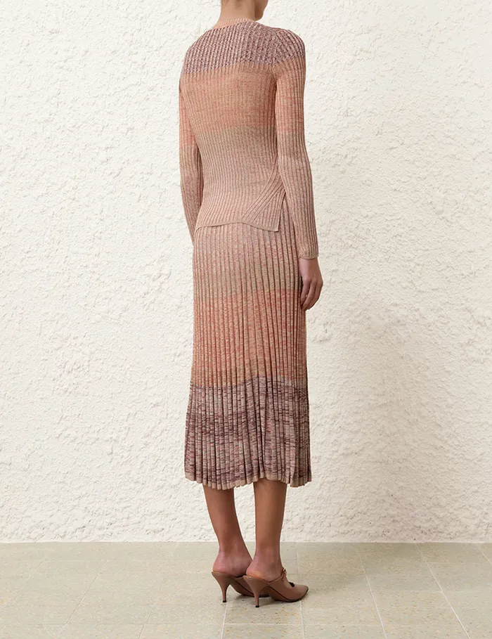 Women Zimmermann Clothing Illustration Mouline Skirt Pink Multi