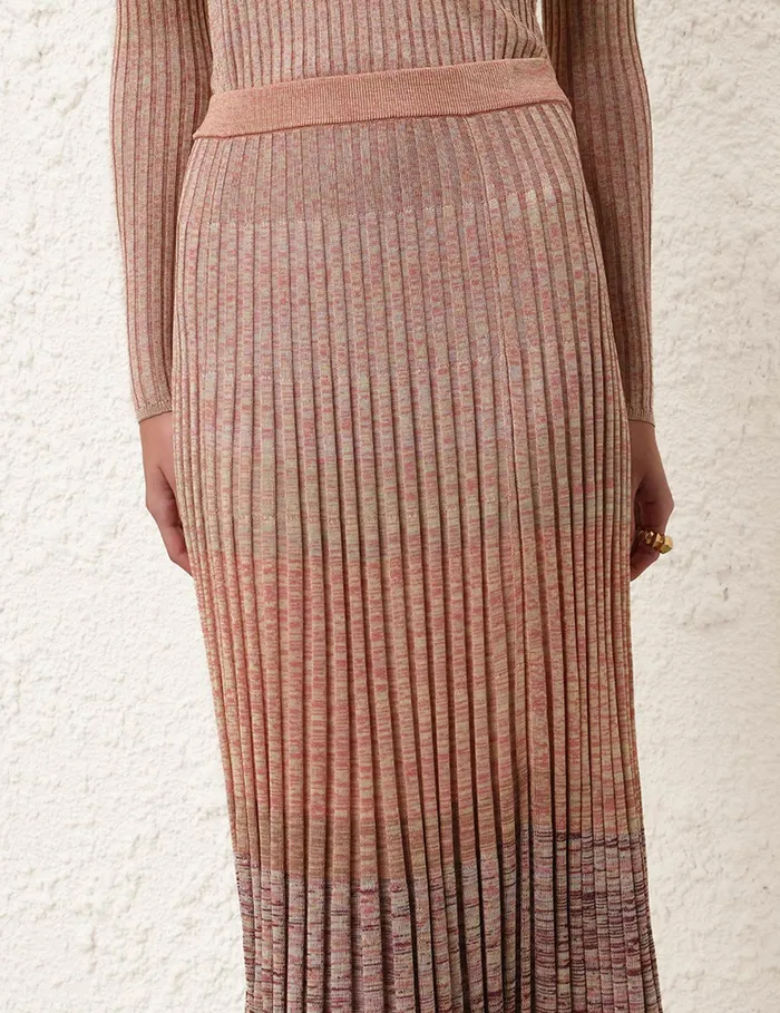 Women Zimmermann Clothing Illustration Mouline Skirt Pink Multi