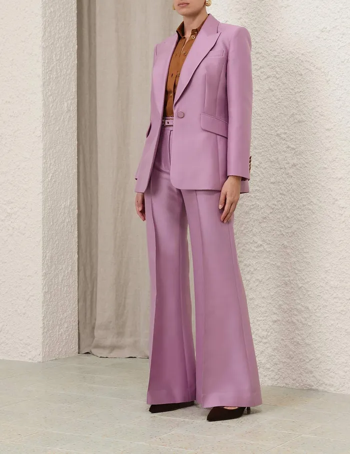 Women Zimmermann Clothing Illustration Tailored Jacket Lilac