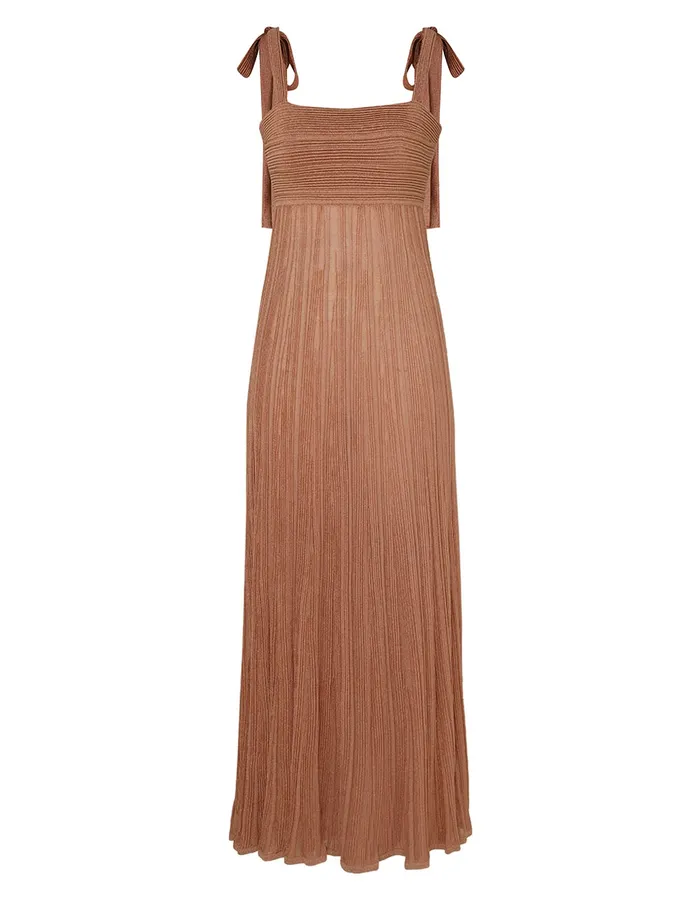 Women Zimmermann Clothing Ottie Metallic Tie Dress Rose