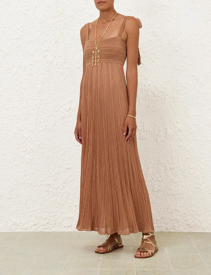 Women Zimmermann Clothing Ottie Metallic Tie Dress Rose