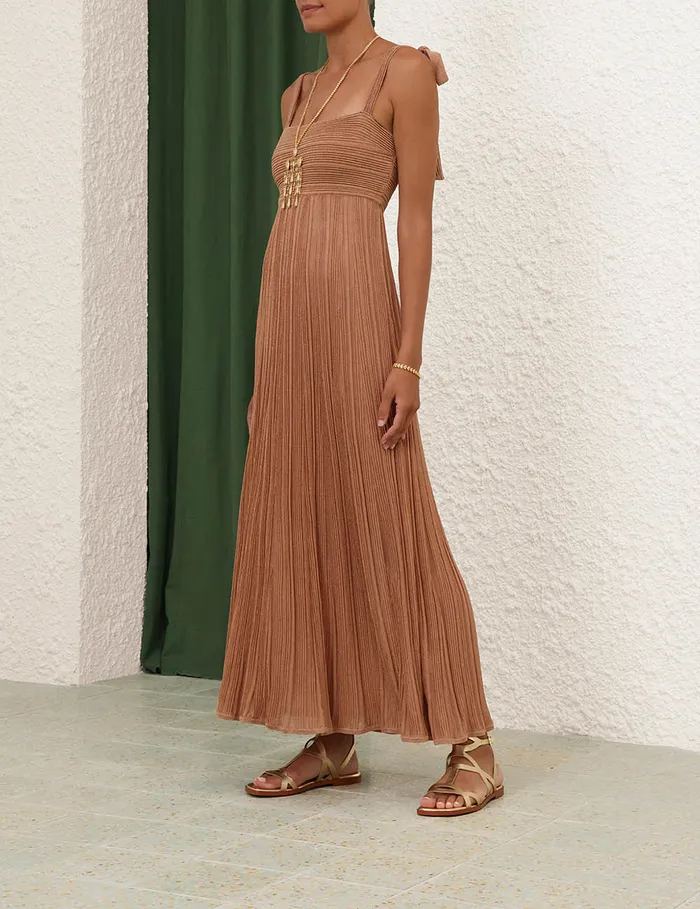 Women Zimmermann Clothing Ottie Metallic Tie Dress Rose