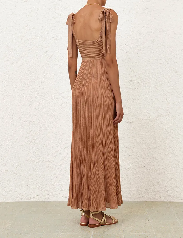 Women Zimmermann Clothing Ottie Metallic Tie Dress Rose