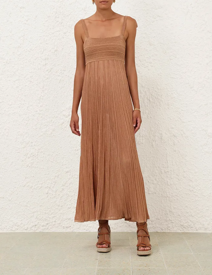 Women Zimmermann Clothing Ottie Metallic Tie Dress Rose