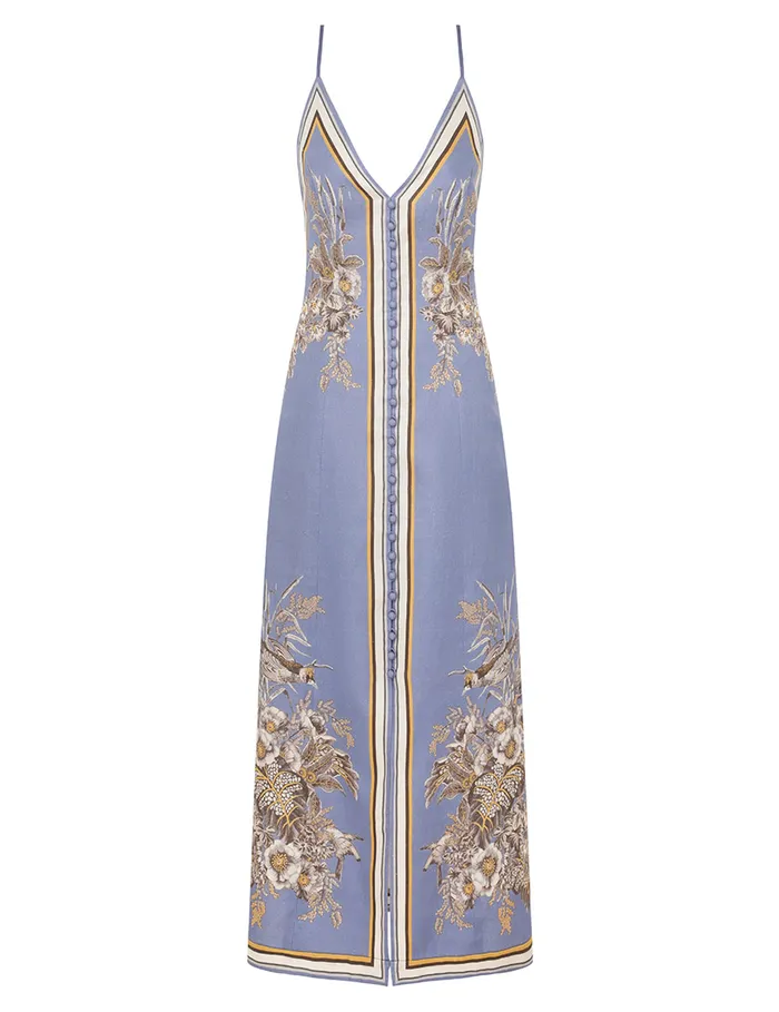Women Zimmermann Clothing Ottie Slip Dress Blue Floral