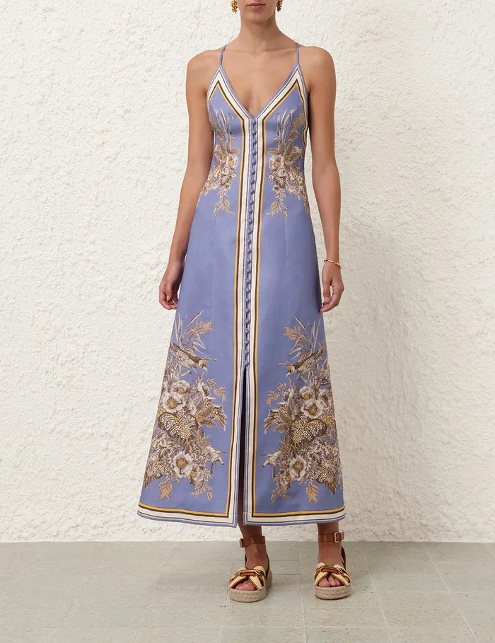 Women Zimmermann Clothing Ottie Slip Dress Blue Floral