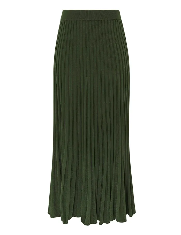 Women Zimmermann Clothing Pleated Midi Skirt Forest