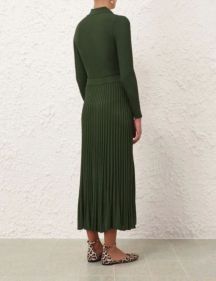 Women Zimmermann Clothing Pleated Midi Skirt Forest