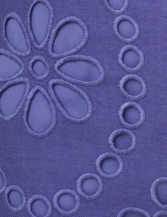 Women Zimmermann Clothing Pop Embroidered Scallop Top Blue