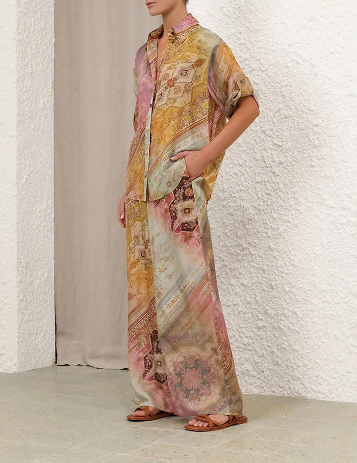 Women Zimmermann Clothing Tallow Relaxed Shirt Ombre Multi