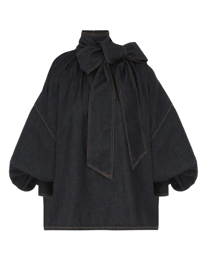 Women Zimmermann Denim Illustration Denim Blouse Night Sky