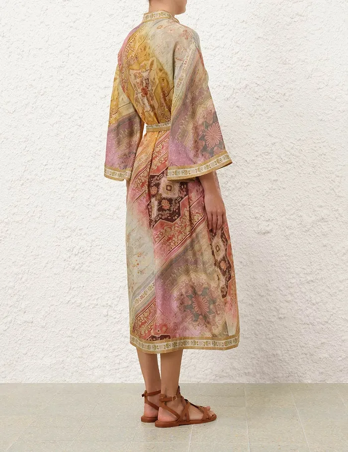 Women Zimmermann Dresses and Coverups Tallow Midi Shirt Dress Ombre Multi