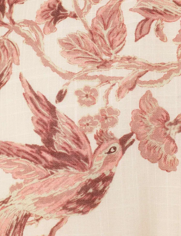 Women Zimmermann Dresses and Coverups Waverly Wrap Mini Dress Creampink Bird