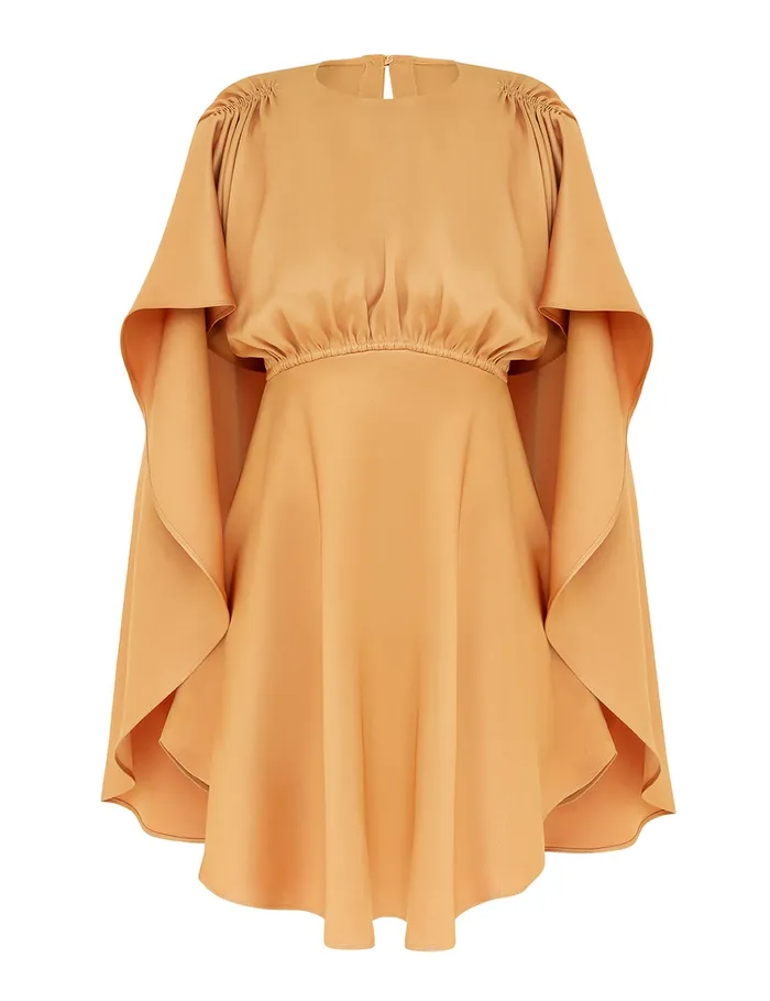 Women Zimmermann Dresses Eden Cascading Mini Dress Dark Tea