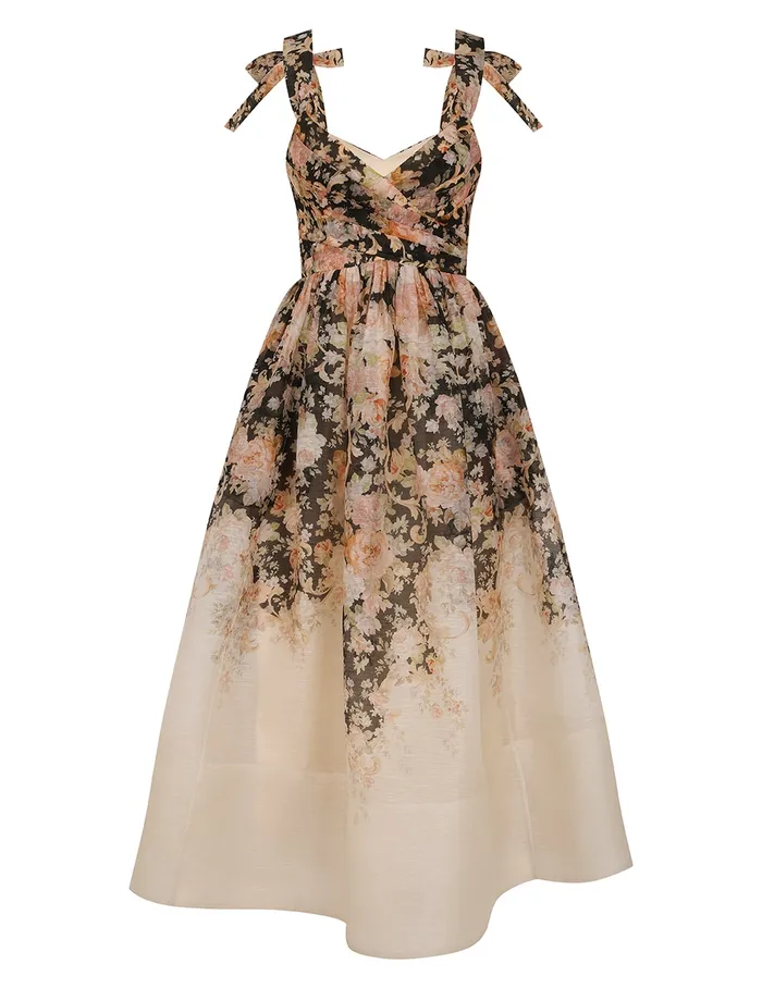 Women Zimmermann Dresses Illustration Midi Dress Tea Rococo Floral