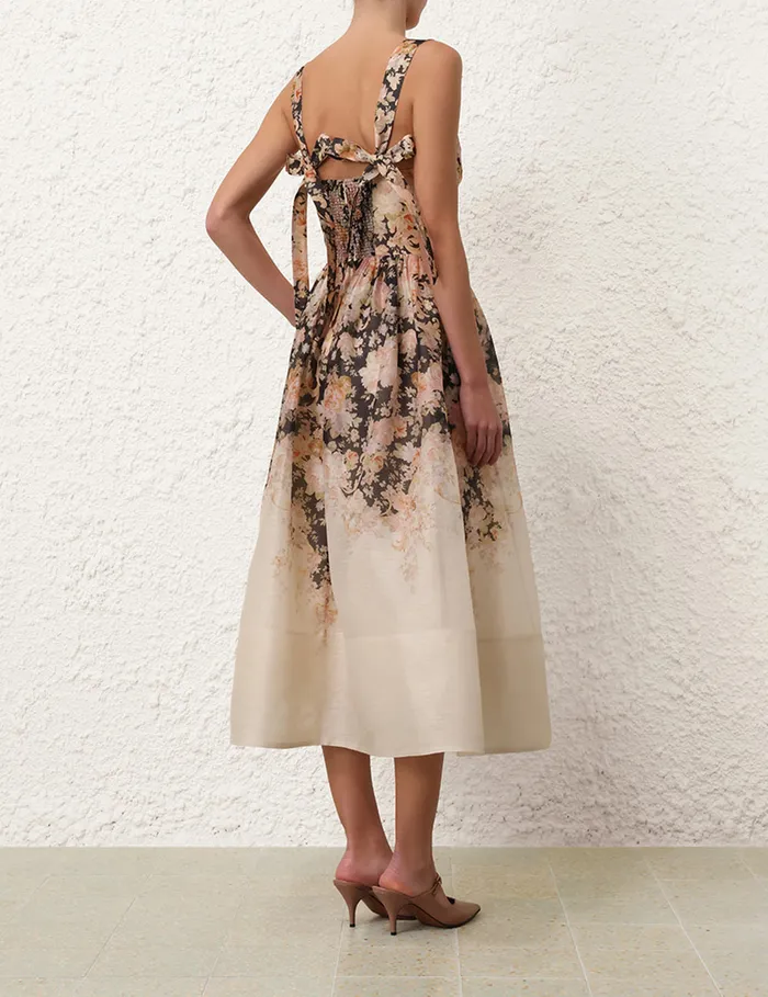 Women Zimmermann Dresses Illustration Midi Dress Tea Rococo Floral