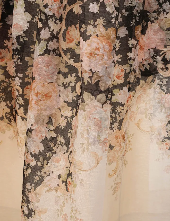 Women Zimmermann Dresses Illustration Midi Dress Tea Rococo Floral