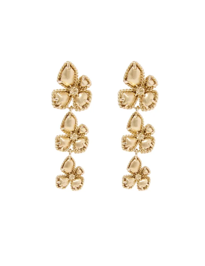 Women Zimmermann Earrings Bloom Large Dangles Gold