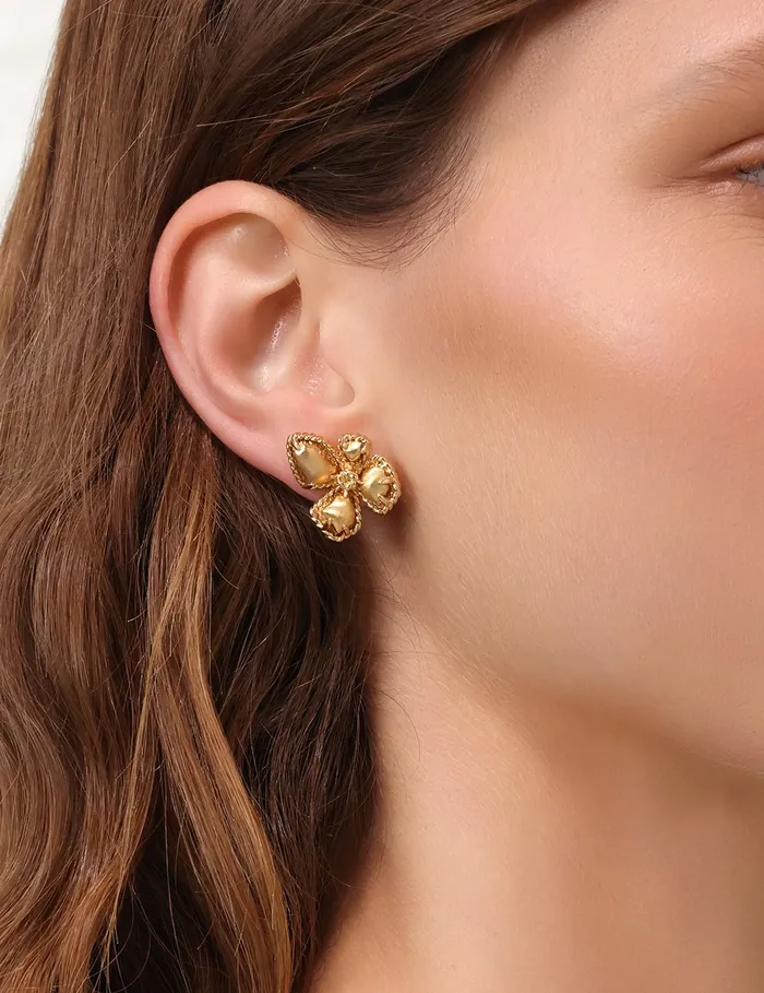 Women Zimmermann Earrings Bloom Large Studs Gold