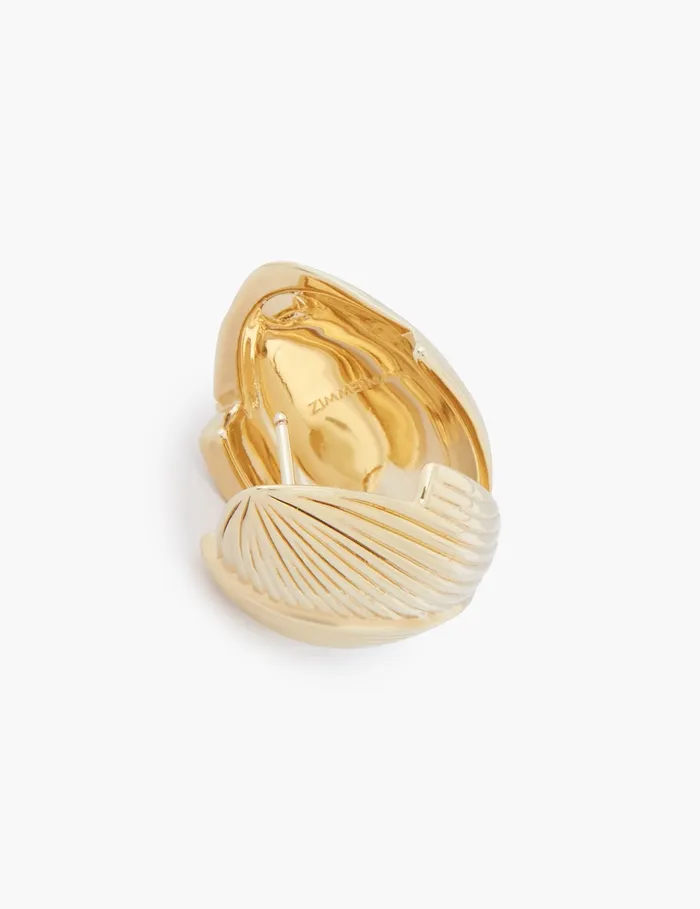 Women Zimmermann Earrings Pebble Mini Studs Gold