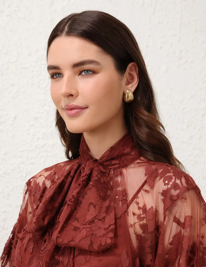 Women Zimmermann Earrings Pebble Mini Studs Gold