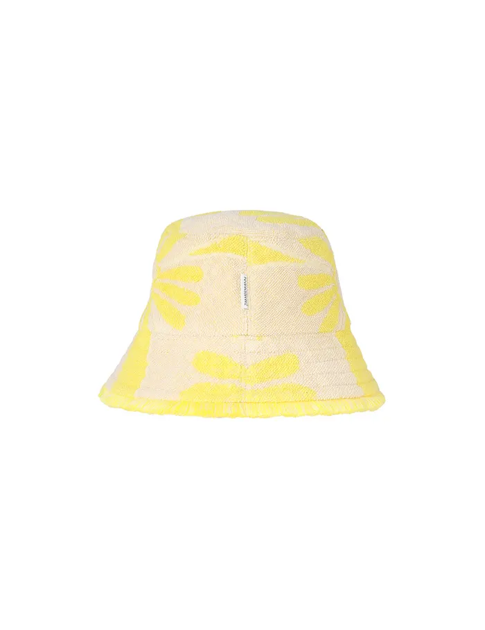 Women Zimmermann Hats Jacquard Towel Bucket Hat Yellowcream