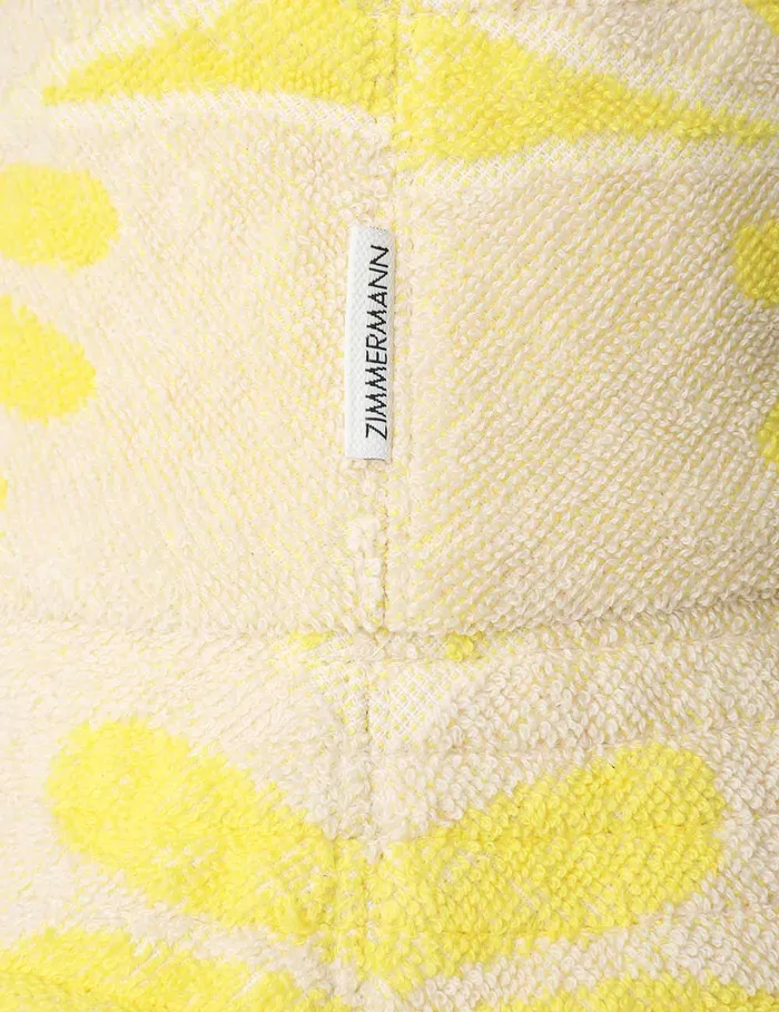 Women Zimmermann Hats Jacquard Towel Bucket Hat Yellowcream