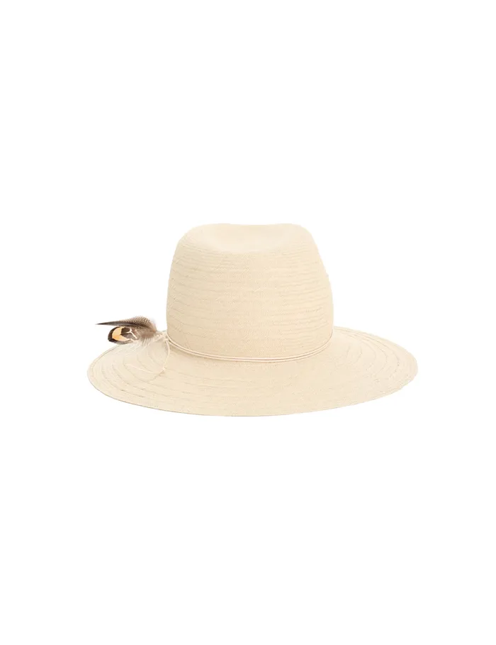 Women Zimmermann Hats Stripe Fedora Natural