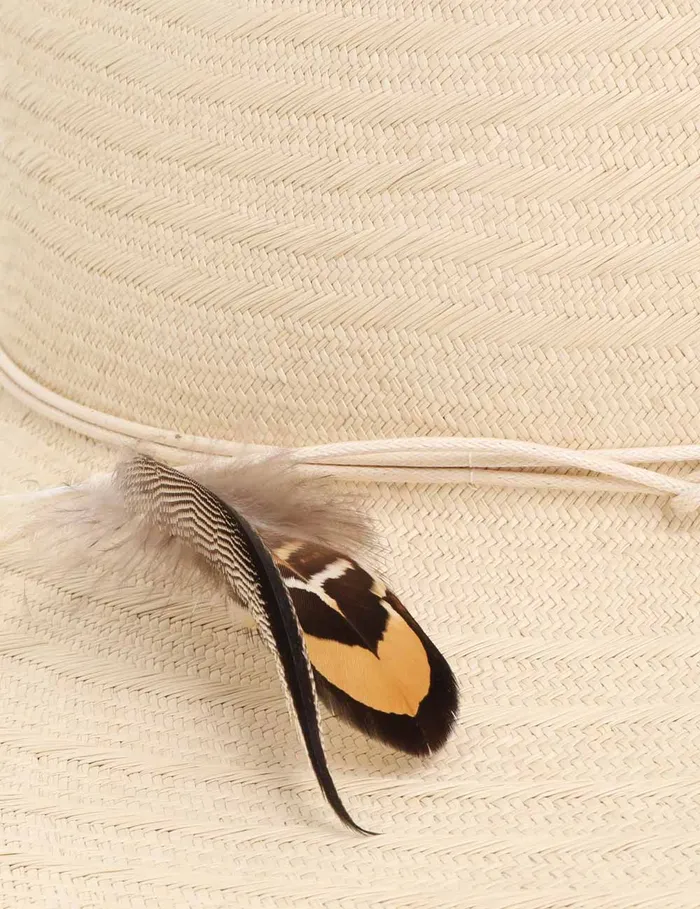 Women Zimmermann Hats Stripe Fedora Natural