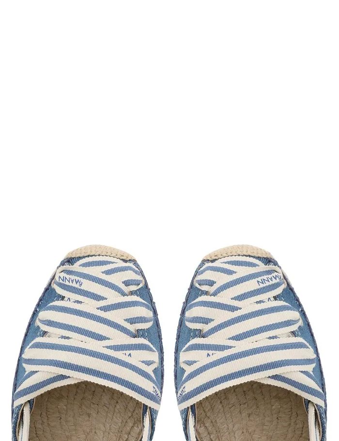 Women Zimmermann Heeled Sandals Sol Espadrille 95 Denim