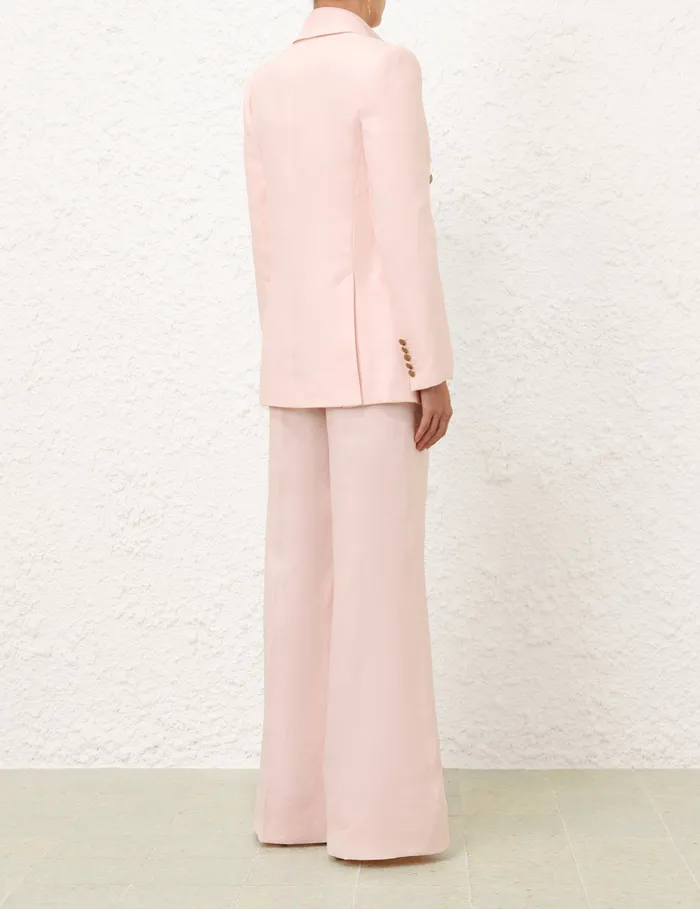 Women Zimmermann Jackets and Coats Crush Double Breasted Jacket Pink