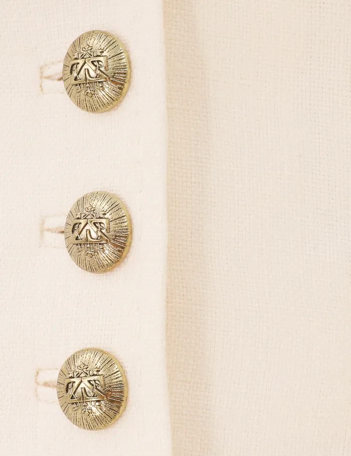 Women Zimmermann Jackets and Coats Crush Linen Waistcoat Cream