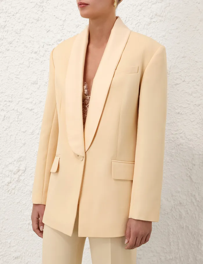 Women Zimmermann Jackets and Coats Illustration Shawl Tux Jacket Tea