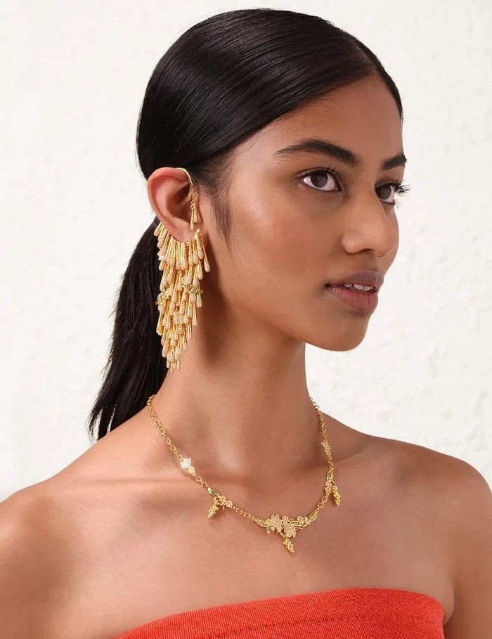 Women Zimmermann Jewellery Bloom Necklace Goldgreen