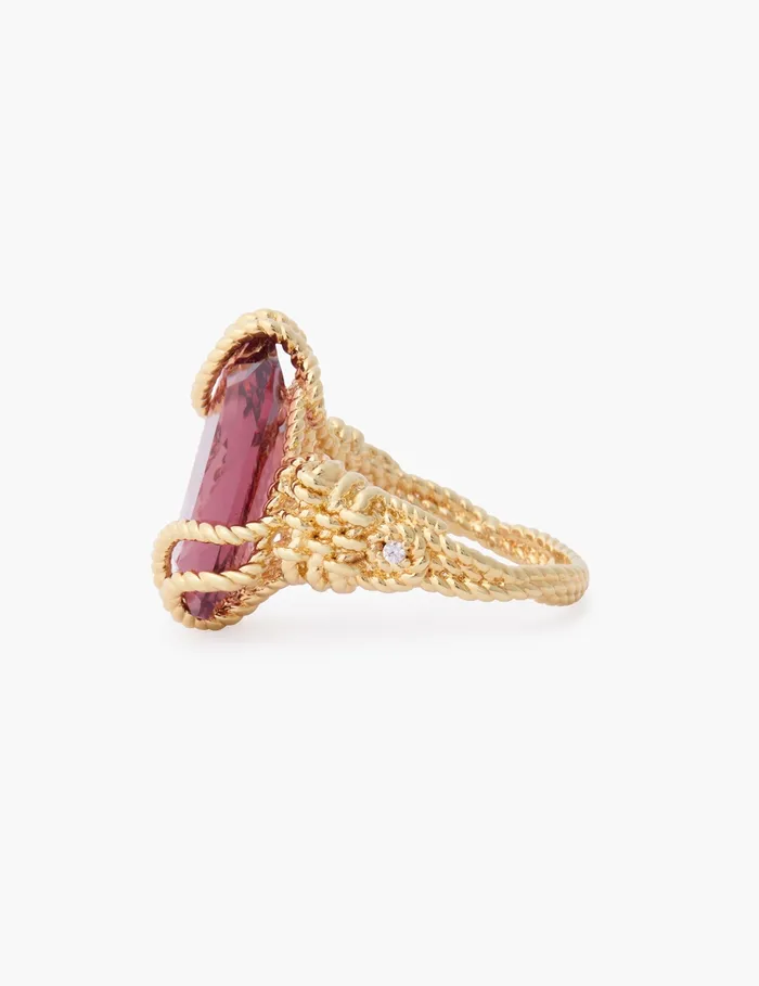 Women Zimmermann Jewellery Bloom Ring Goldburgundy