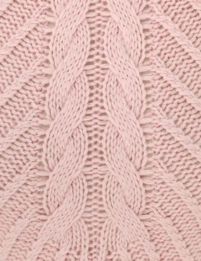 Women Zimmermann Knitwear Crush Turtleneck Cable Sweater Pink
