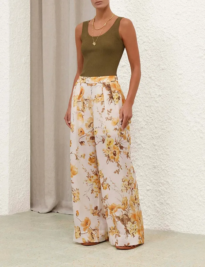 Women Zimmermann Knitwear Ottie Scoop Neck Tank Olive