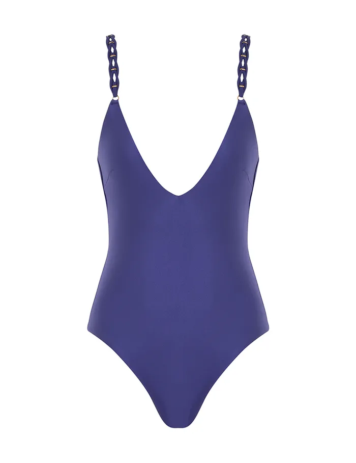 Women Zimmermann One Pieces Pop Braided Strap 1pc Iris Blue