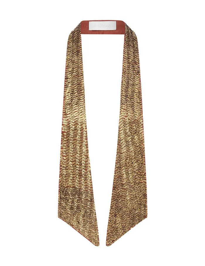 Women Zimmermann Scarves Sequin Neck Scarf Rustantique Gold
