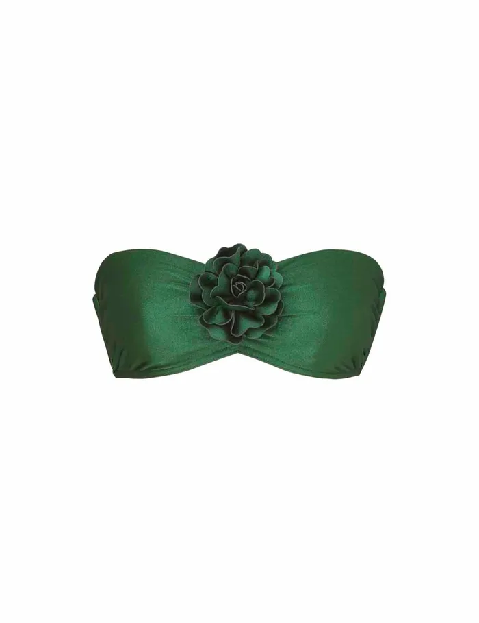 Women Zimmermann Separates Waverly Flower Bandeau Bra Emerald