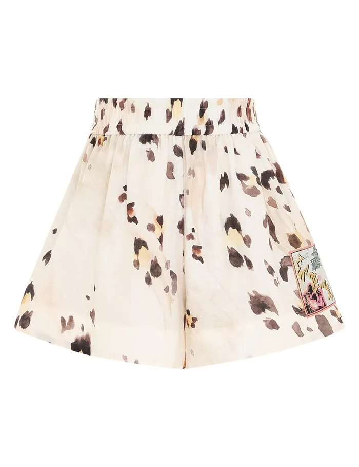 Women Zimmermann Shorts and Pants Acacia Relaxed Short Watercolour Leopard