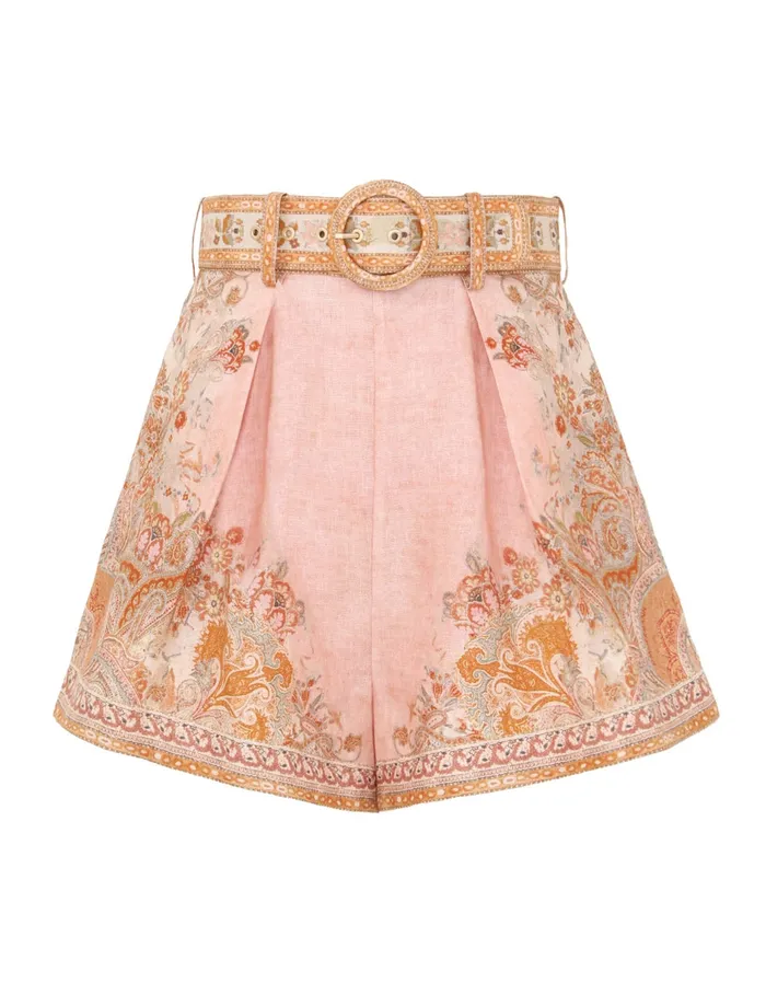 Women Zimmermann Shorts and Pants Acacia Tuck Short Creampink Multi
